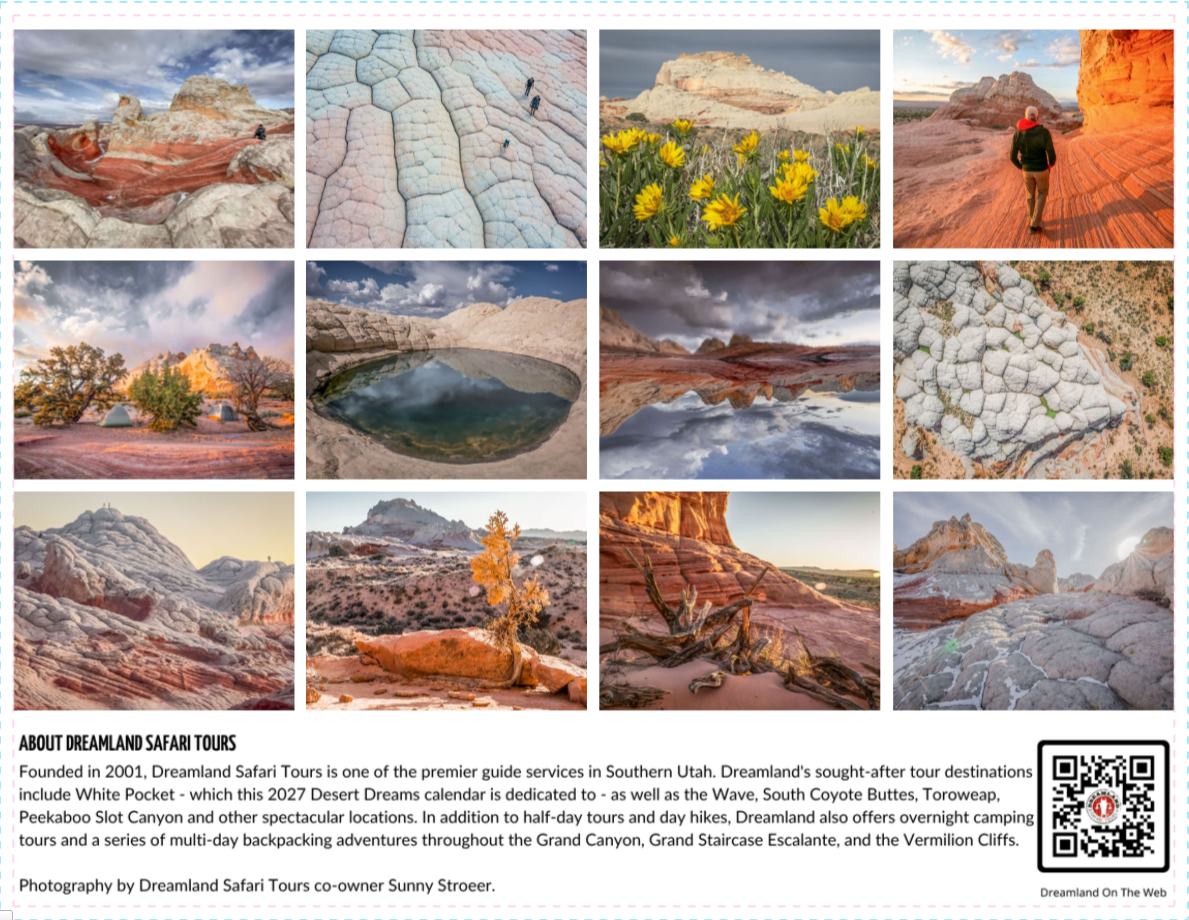 Calendar: 2027 Desert Dreams Wall